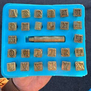 Craftool Vintage Leather Stamp Set  Alphabet - Original Package